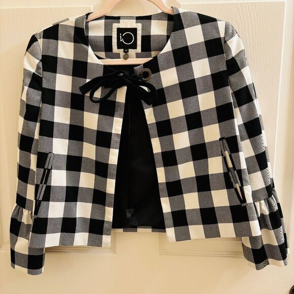 Jackets & Blazers - Elegant Black and White Checkered Formal Jacket - Simply Chic! 🖤⚪